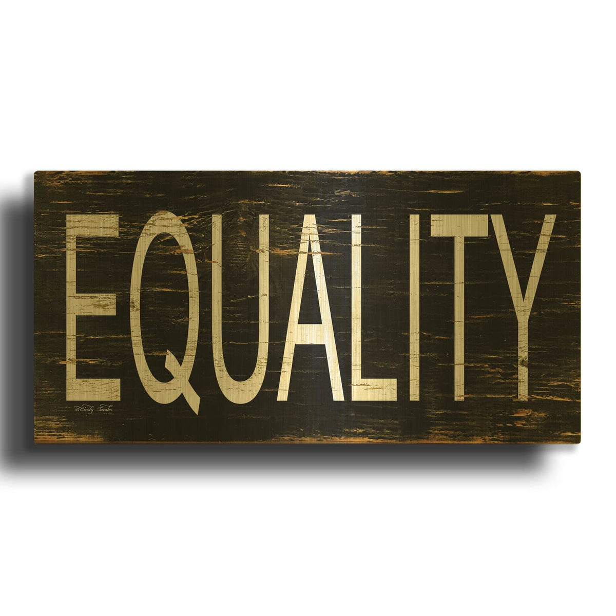 'Equality' By Cindy Jacobs Gold Metal Wall Art