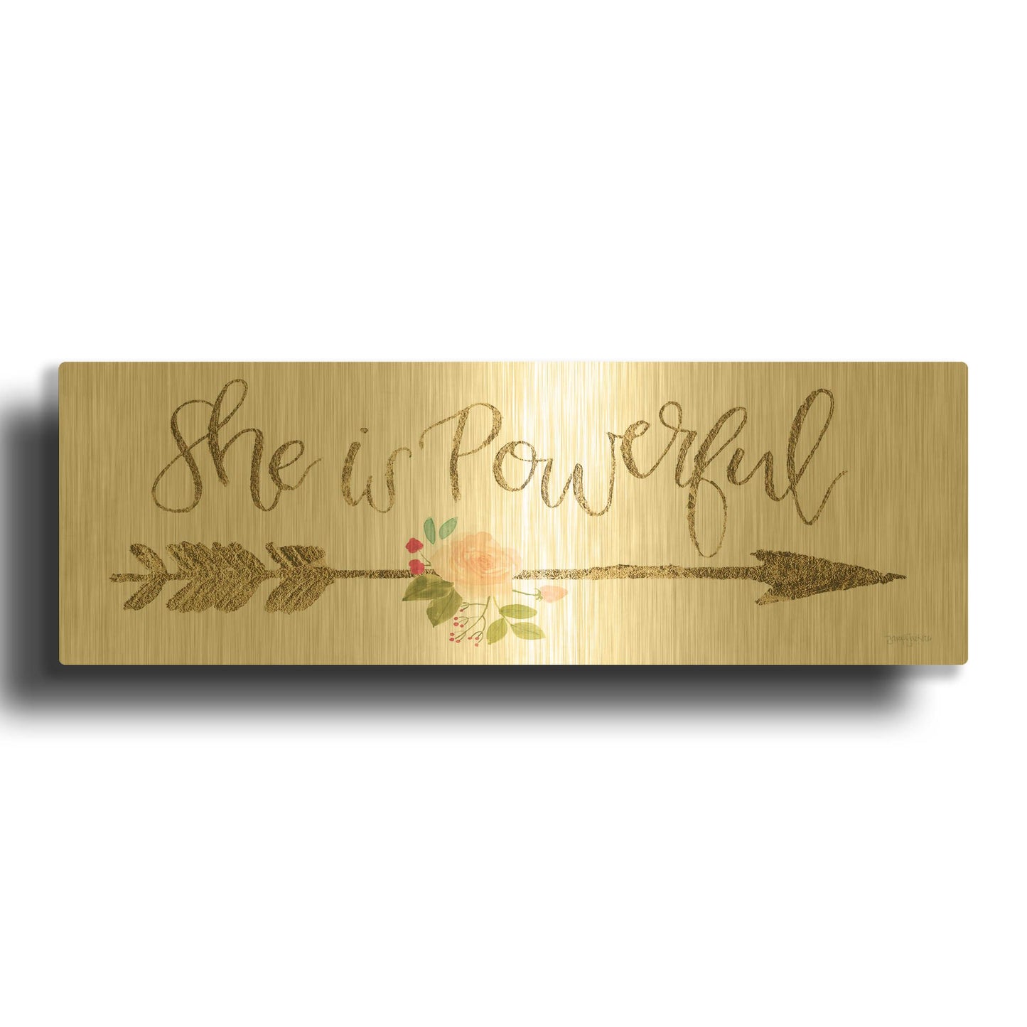 'Girl Power VII' By Jenaya Jackson Gold Metal Wall Art