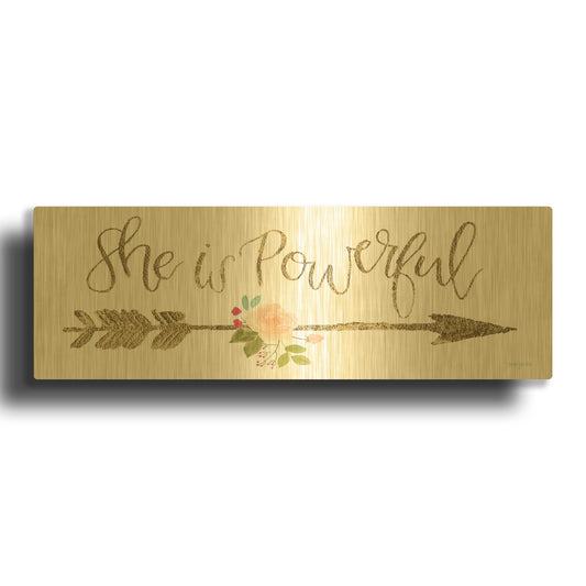 'Girl Power VII' By Jenaya Jackson Gold Metal Wall Art
