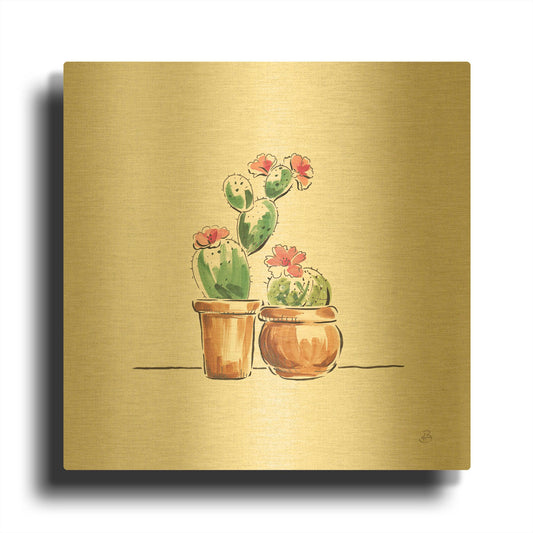 'Desert Bloom VII' By Daphne Brissonnet Gold Metal Wall Art
