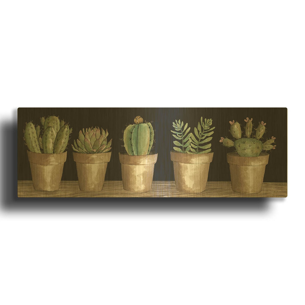 'Cactus Row' By Cindy Jacobs Gold Metal Wall Art