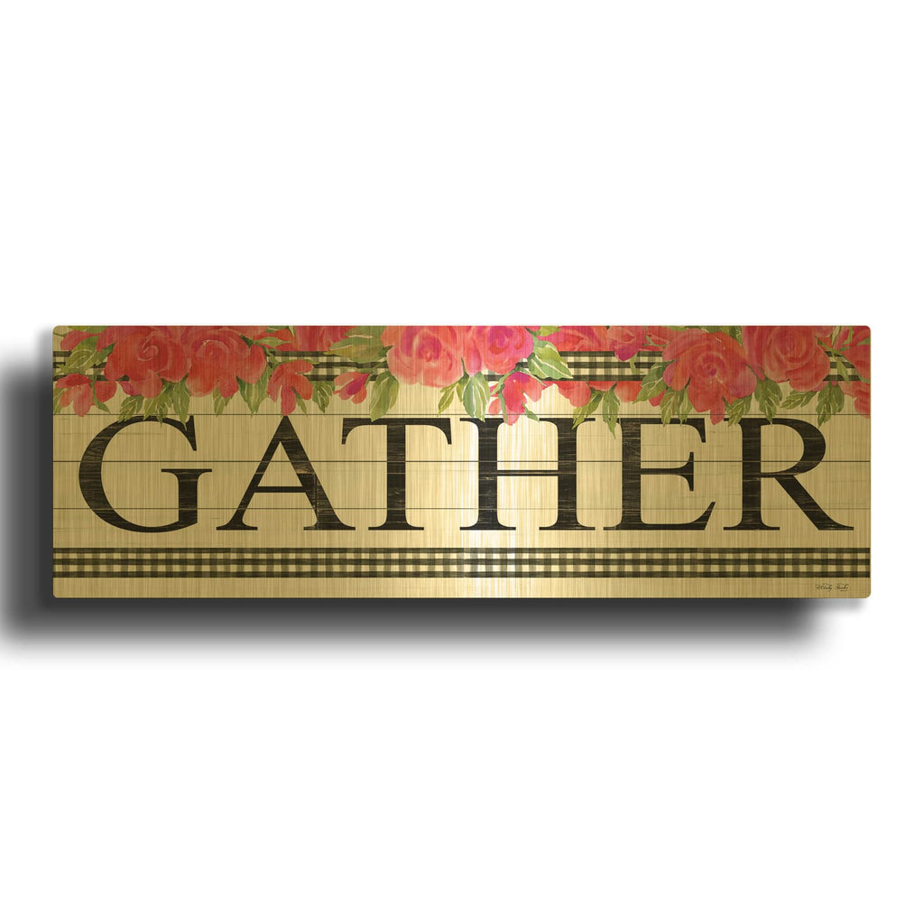 'Fuchsia Gather' By Cindy Jacobs Gold Metal Wall Art