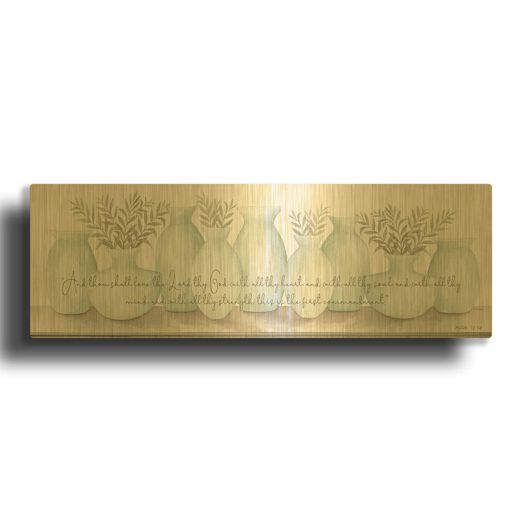 'Love the Lord Your God' By Cindy Jacobs Gold Metal Wall Art