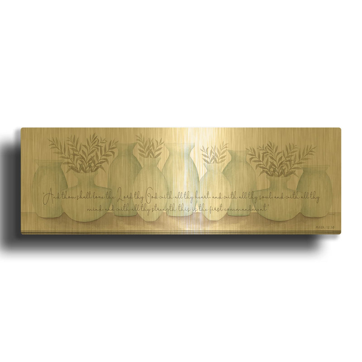 'Love the Lord Your God' By Cindy Jacobs Gold Metal Wall Art