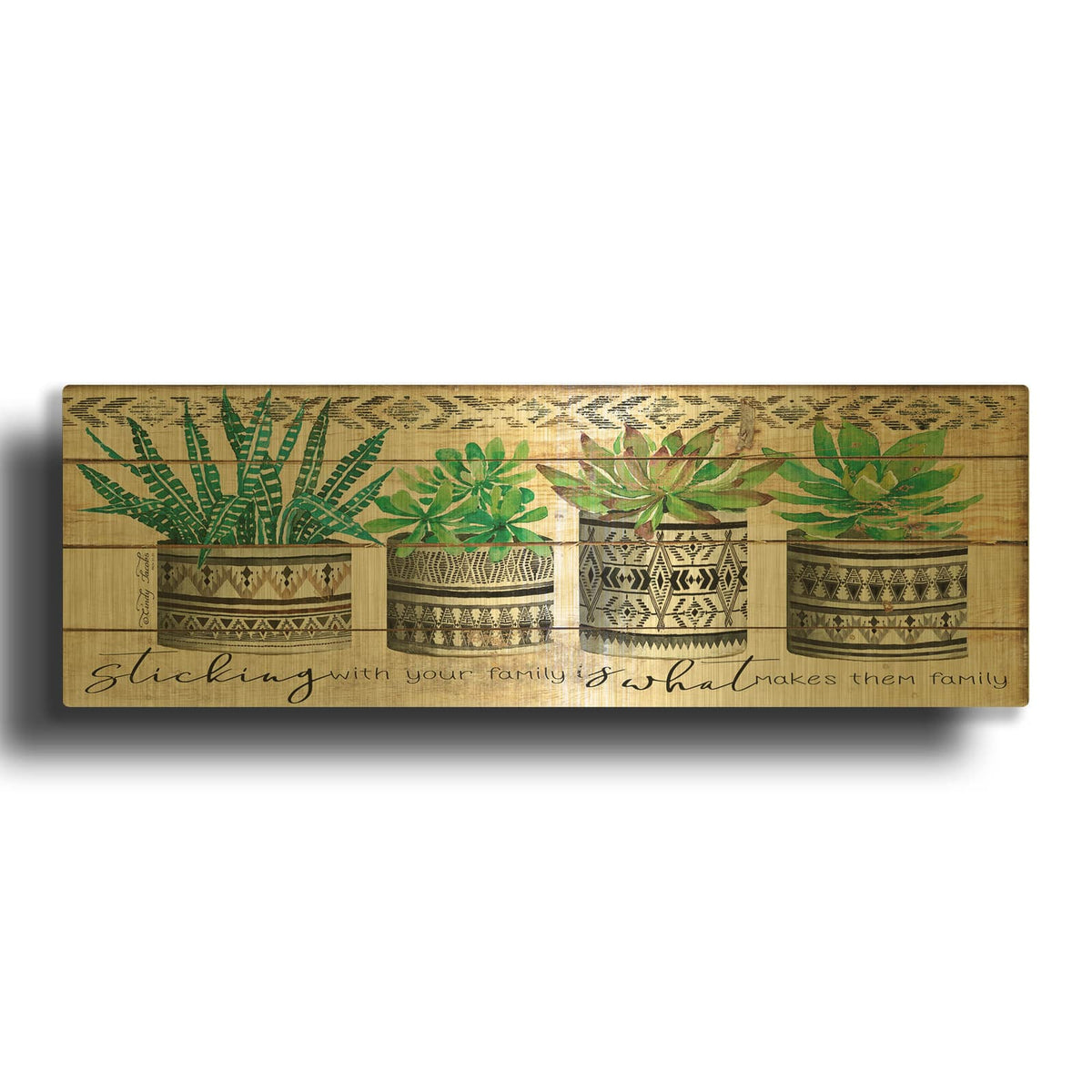 'Sticking with Your Family' By Cindy Jacobs Gold Metal Wall Art