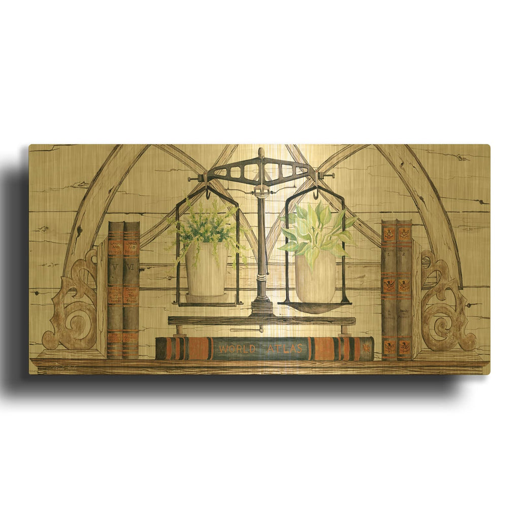 'Balance of Beauty' By Cindy Jacobs Gold Metal Wall Art