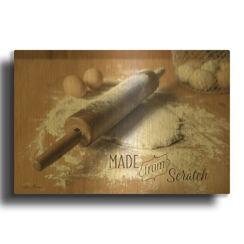 'Made from Scratch' By Lori Deiter Gold Metal Wall Art
