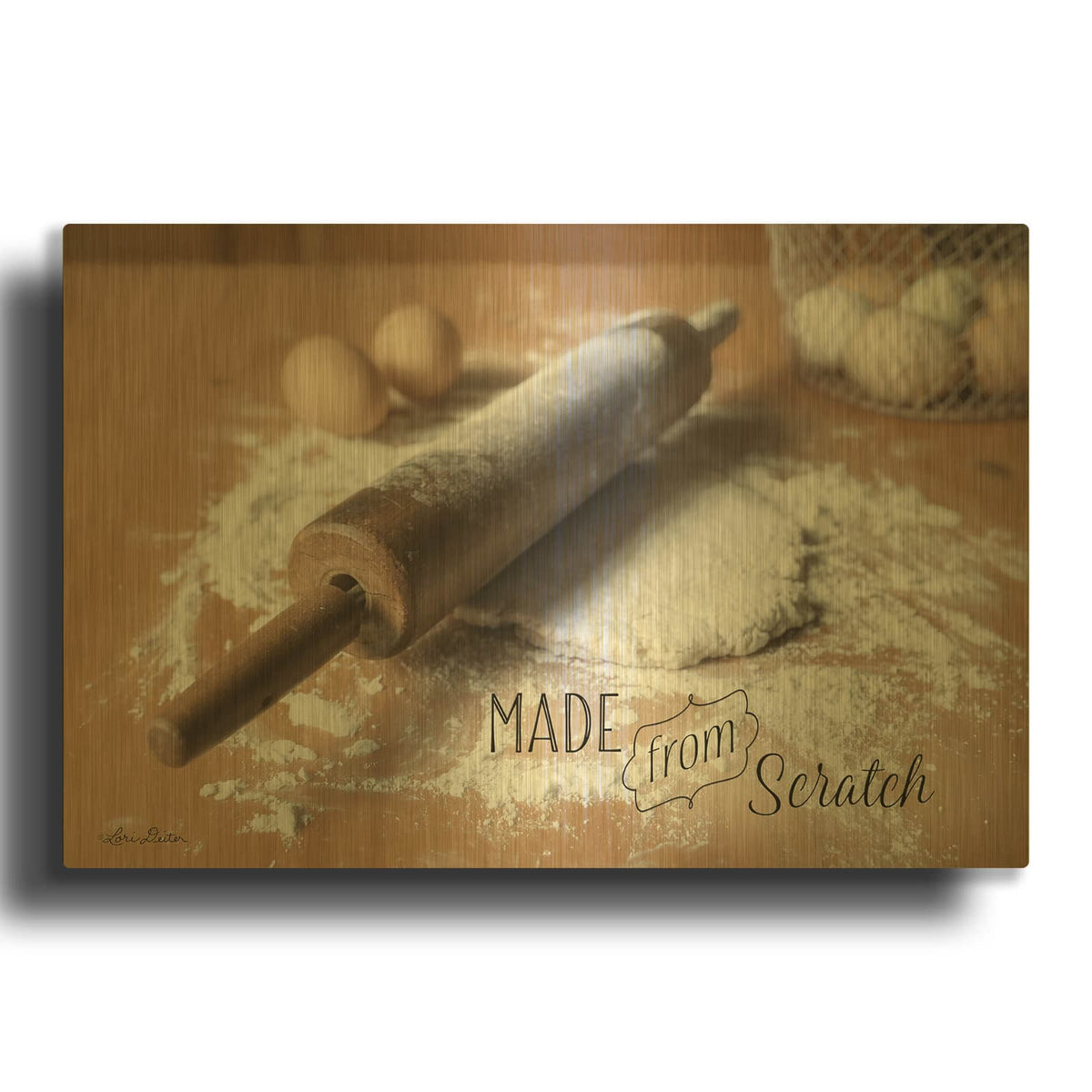 'Made from Scratch' By Lori Deiter Gold Metal Wall Art