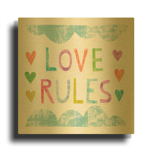 'Unicorn Magic III' By Melissa Averinos Gold Metal Wall Art