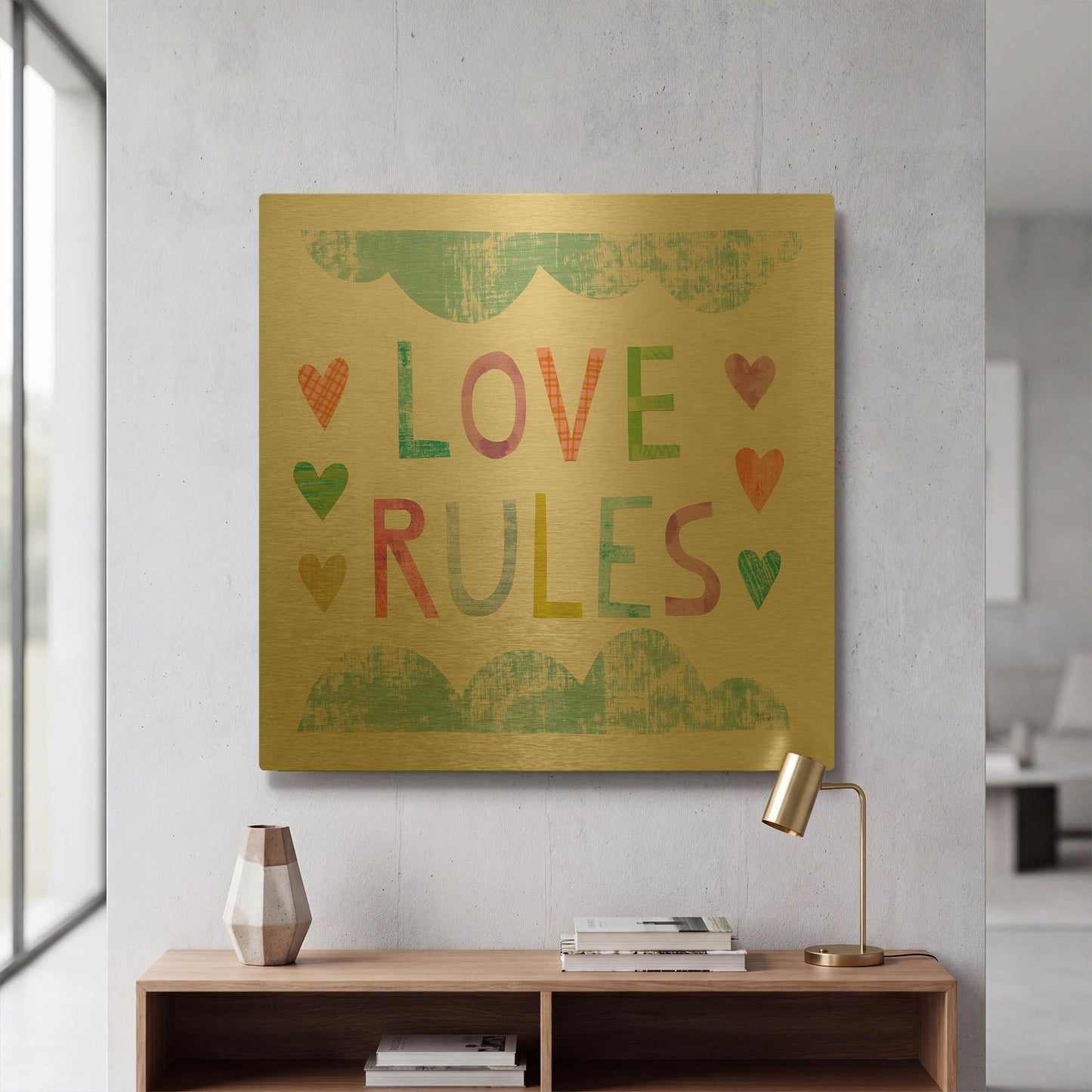 'Unicorn Magic III' By Melissa Averinos Gold Metal Wall Art