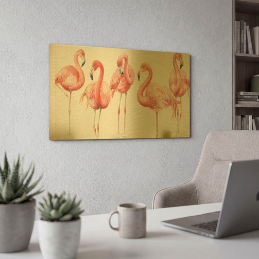 'Gracefully Pink VIII' By Lisa Audit Gold Metal Wall Art