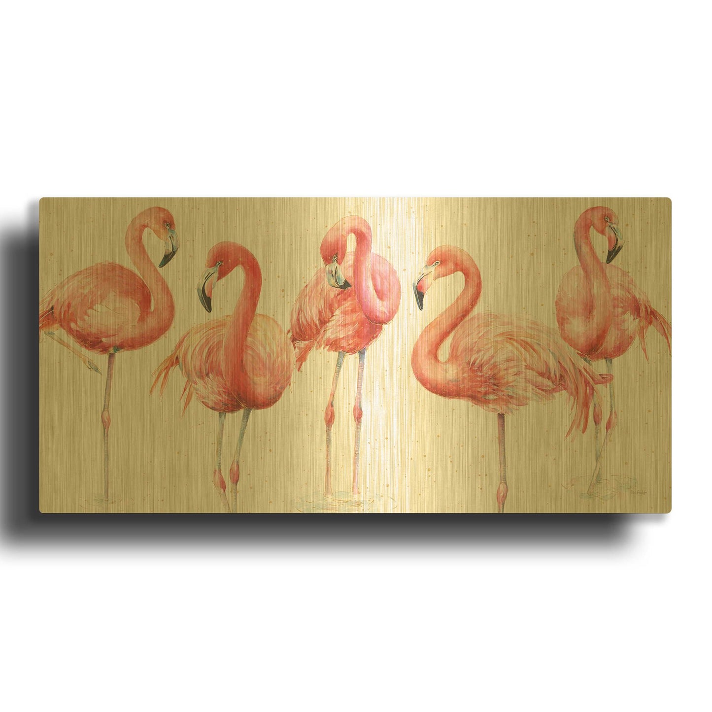 'Gracefully Pink VIII' By Lisa Audit Gold Metal Wall Art