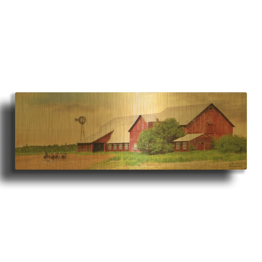 'Brownsville Farm' By Lori Deiter Gold Metal Wall Art