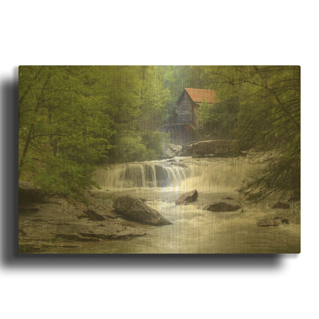 'Glade Creek Grist Mill' By Lori Deiter Gold Metal Wall Art