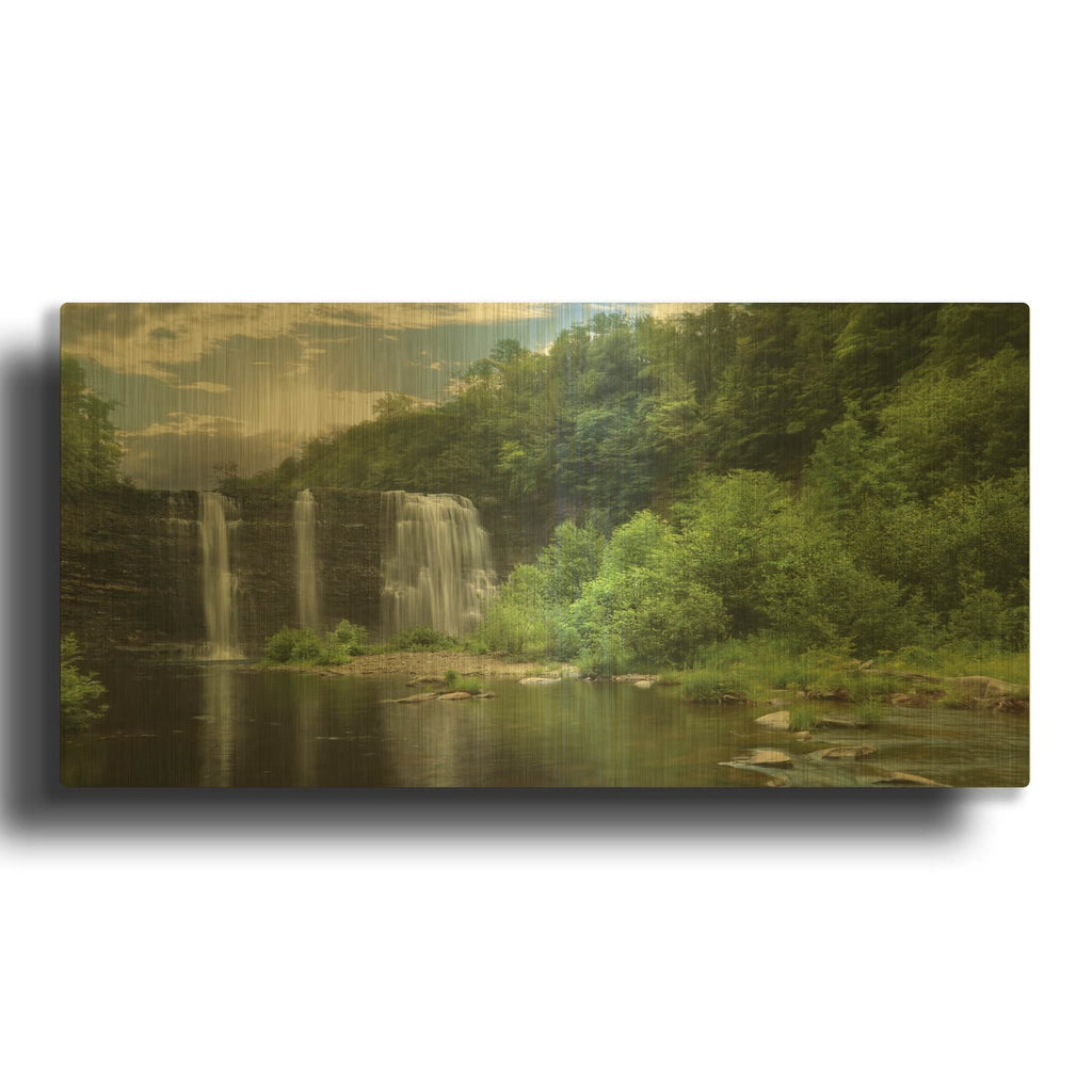 'Salmon River Falls' By Lori Deiter Gold Metal Wall Art