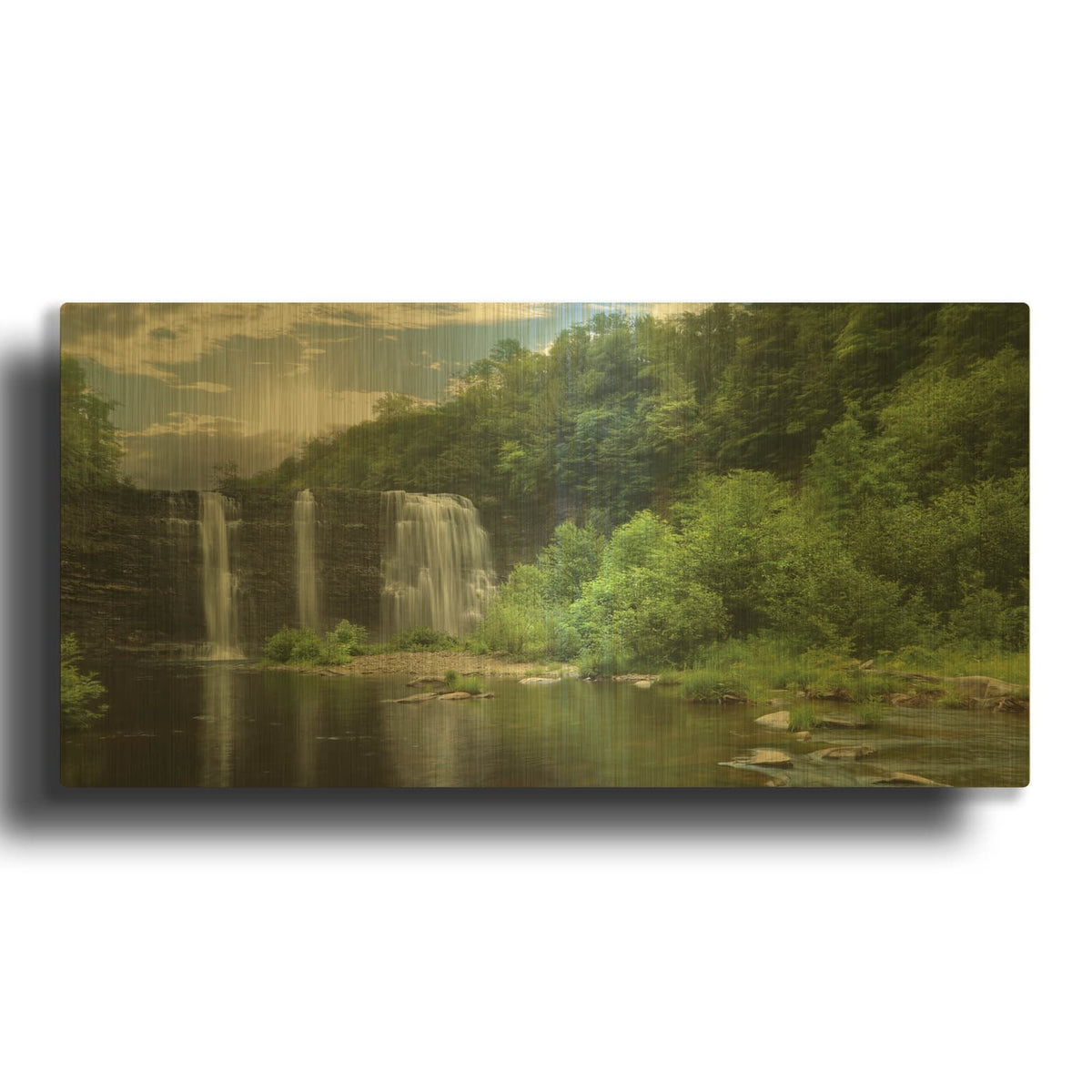 'Salmon River Falls' By Lori Deiter Gold Metal Wall Art