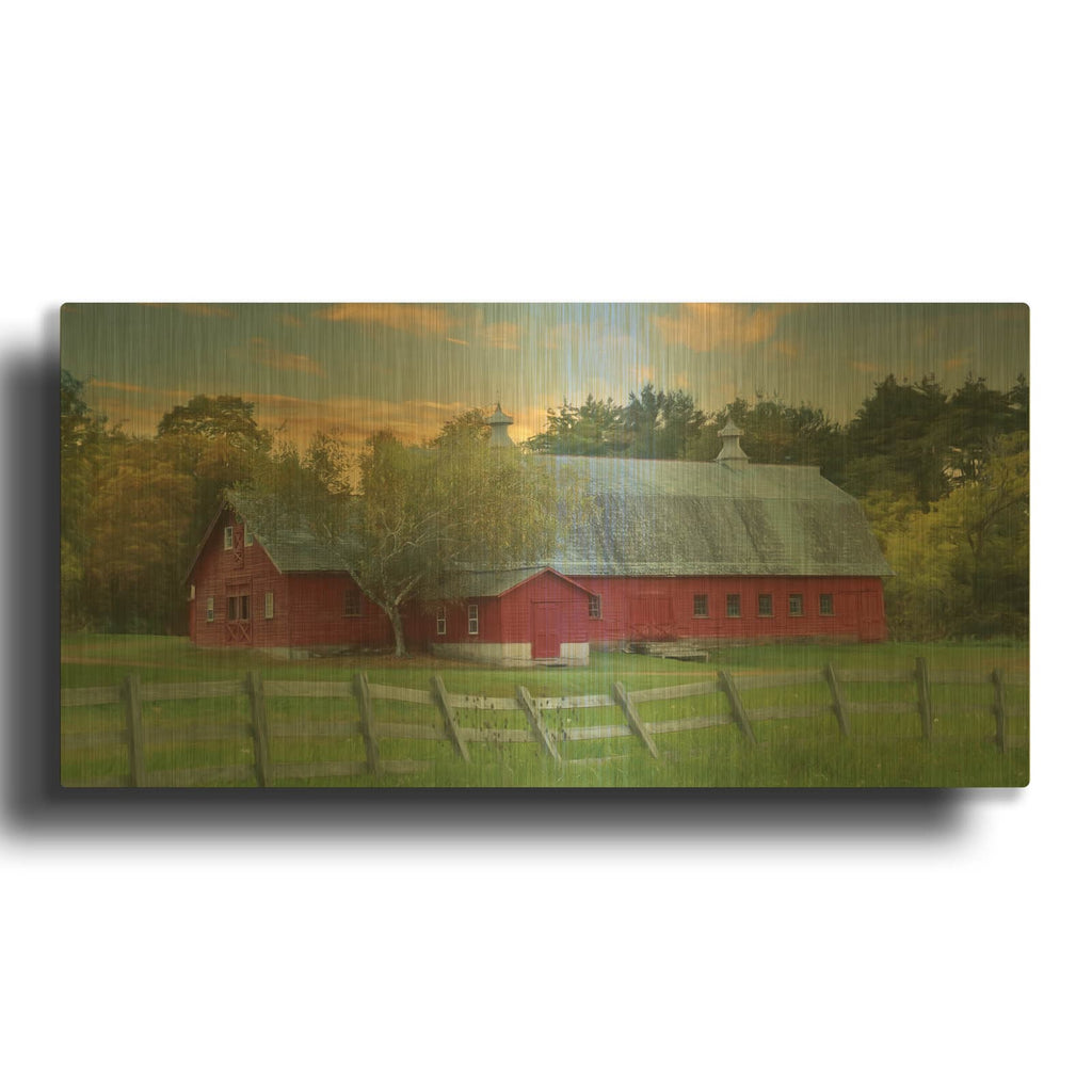 'Fenced In' By Lori Deiter Gold Metal Wall Art