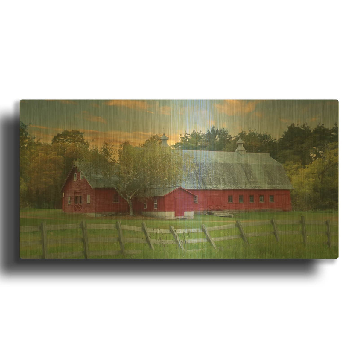 'Fenced In' By Lori Deiter Gold Metal Wall Art