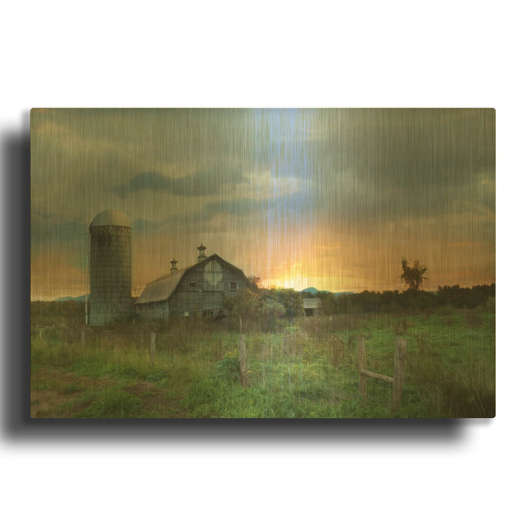 'New Morning in Vermont' By Lori Deiter Gold Metal Wall Art
