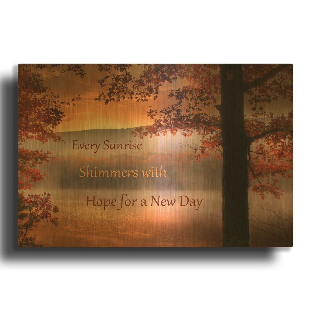 'Every Sunrise' By Lori Deiter Gold Metal Wall Art