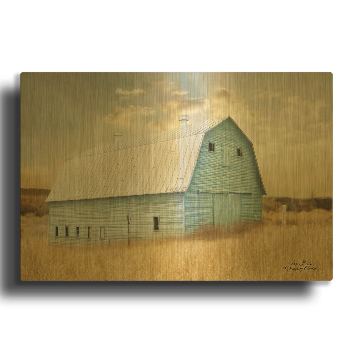 'Days of Gold' By Lori Deiter Gold Metal Wall Art