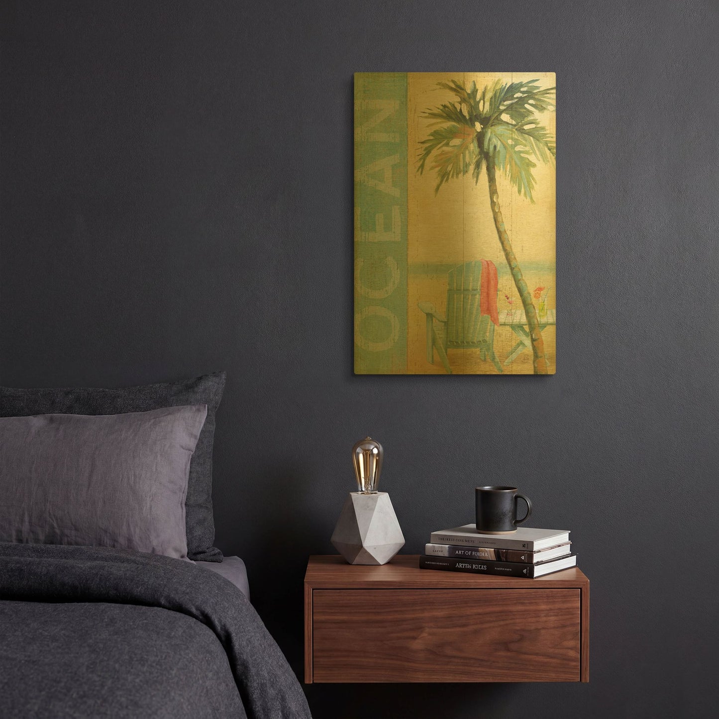 'Ocean Beach II' By Daphne Brissonnet Gold Metal Wall Art