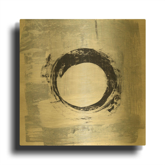 'Zen Circle I Crop' By Melissa Averinos Gold Metal Wall Art