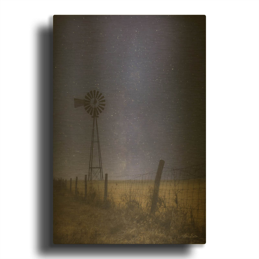 'Starlit Night' By Lori Deiter Gold Metal Wall Art