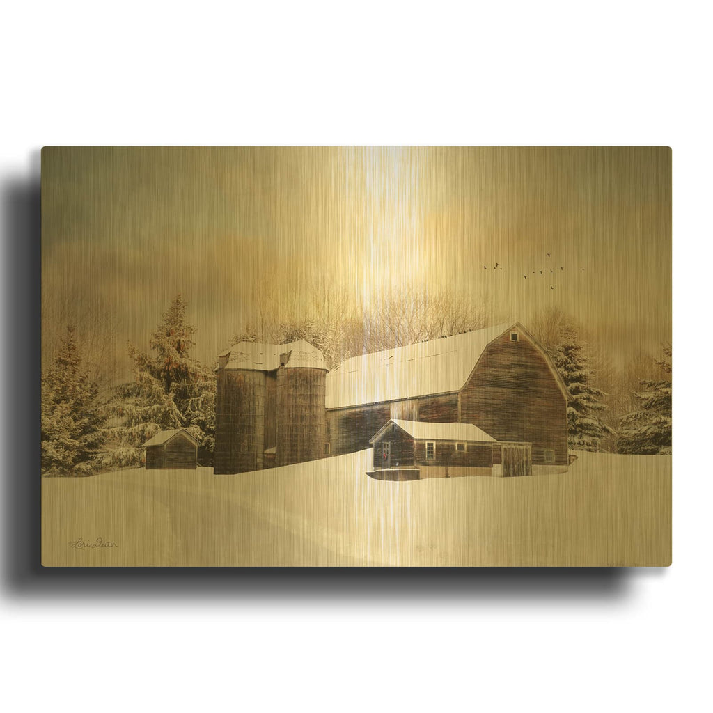 'The Color of Winter' By Lori Deiter Gold Metal Wall Art
