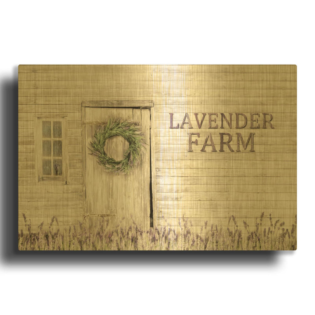 'Lavender Farm' By Lori Deiter Gold Metal Wall Art