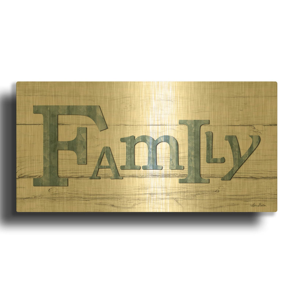 'Metal Family' By Lori Deiter Gold Metal Wall Art