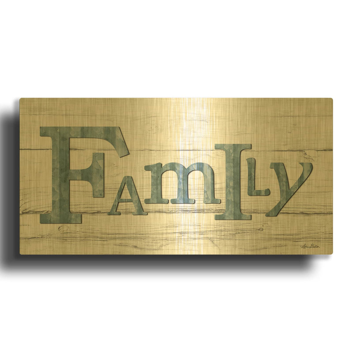 'Metal Family' By Lori Deiter Gold Metal Wall Art
