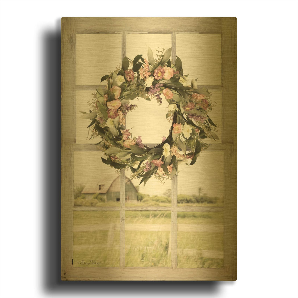 'Summer View' By Lori Deiter Gold Metal Wall Art