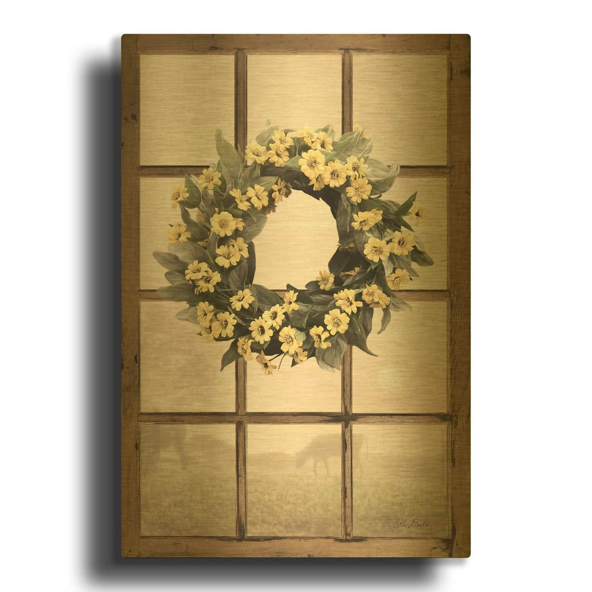 'Country Gazing' By Lori Deiter Gold Metal Wall Art