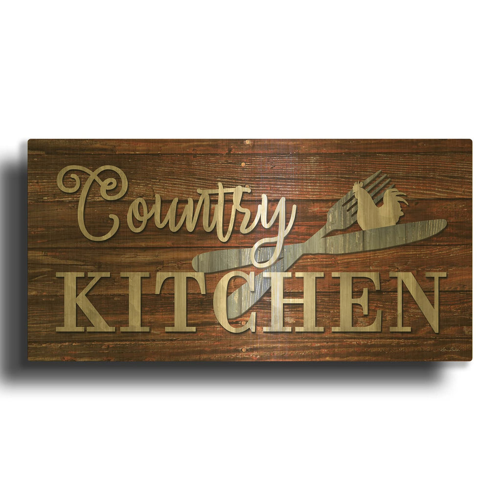 'Country Kitchen' By Lori Deiter Gold Metal Wall Art