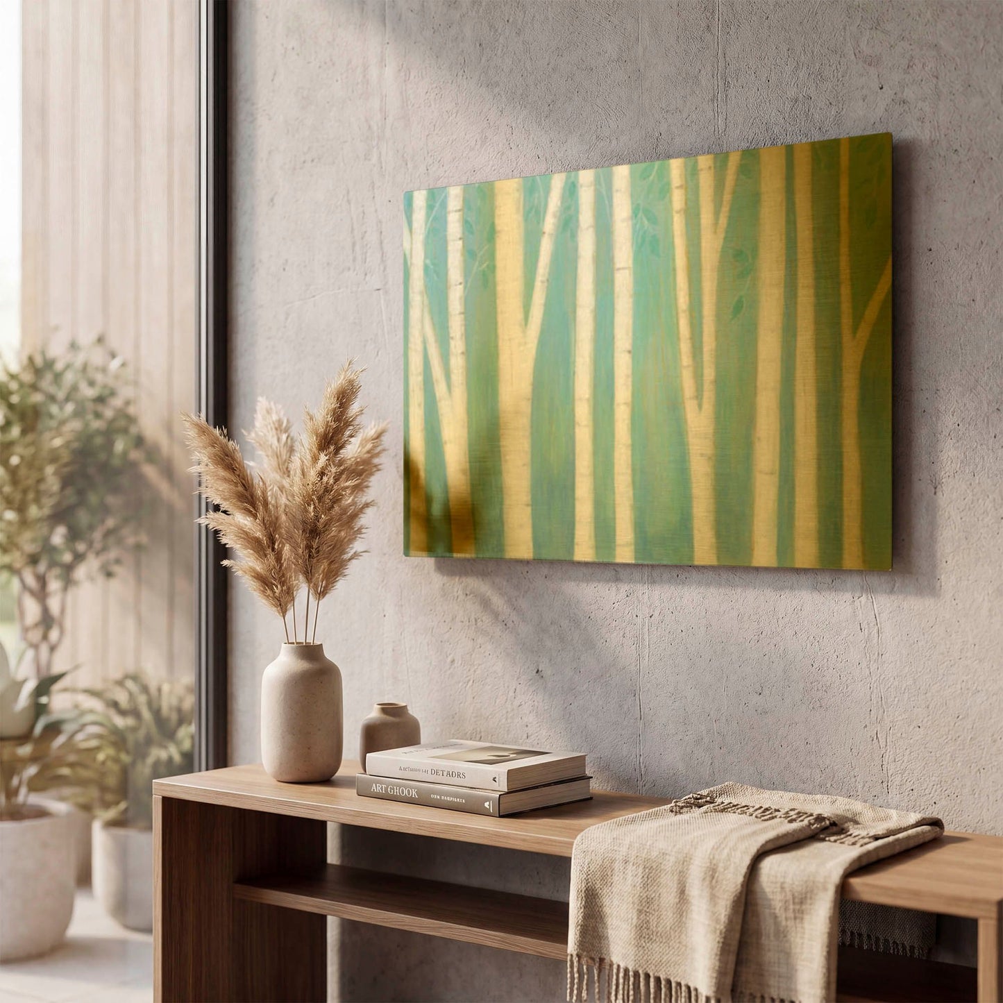 'Spring Woods' By Melissa Averinos Gold Metal Wall Art