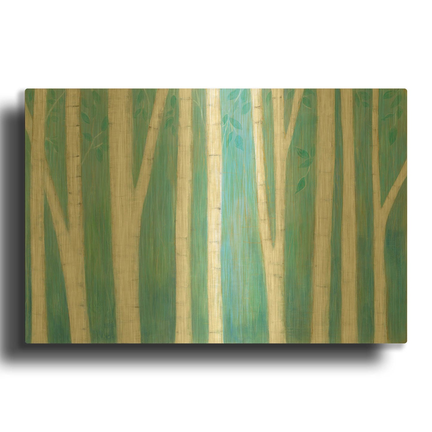 'Spring Woods' By Melissa Averinos Gold Metal Wall Art