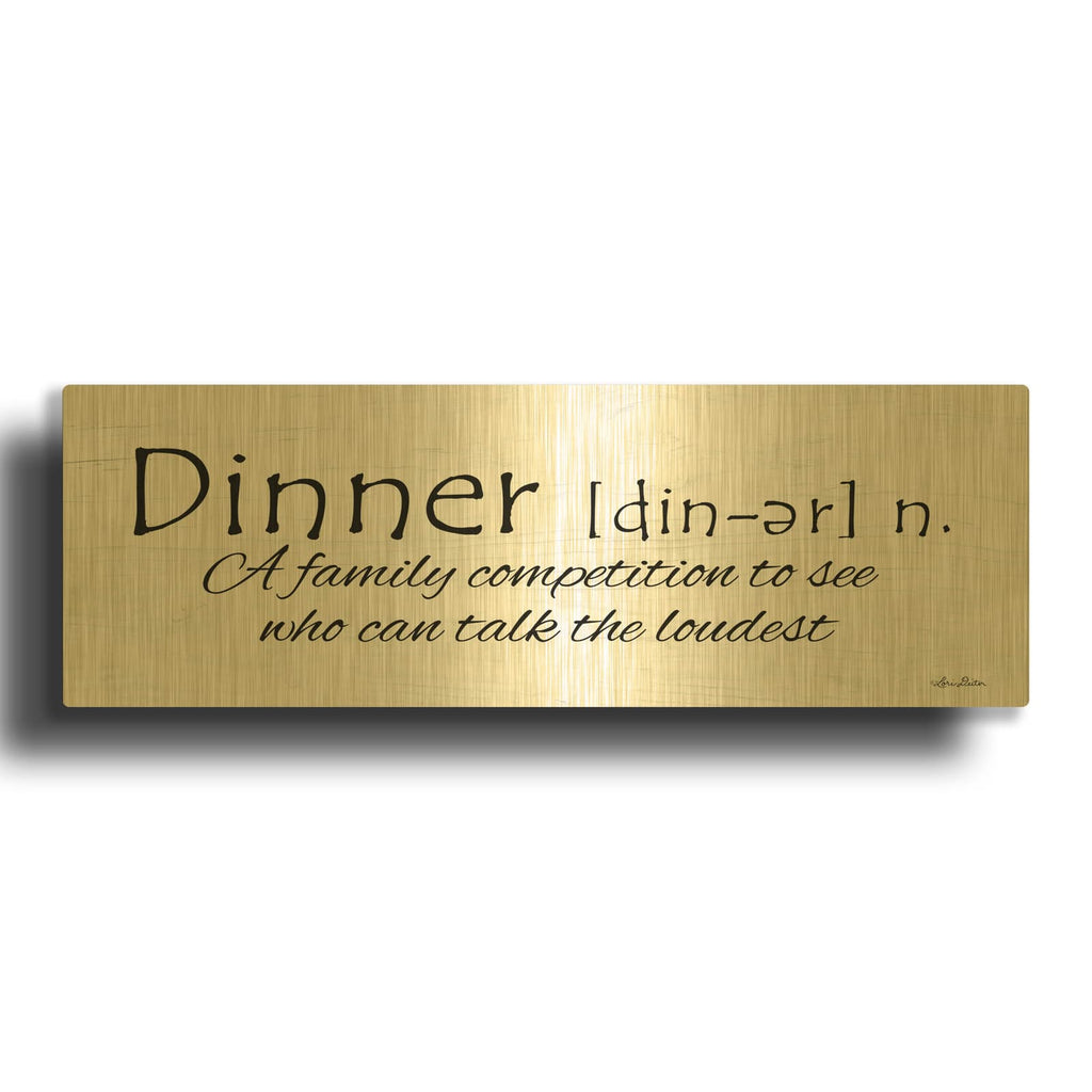 'Dinner Competition' By Lori Deiter Gold Metal Wall Art