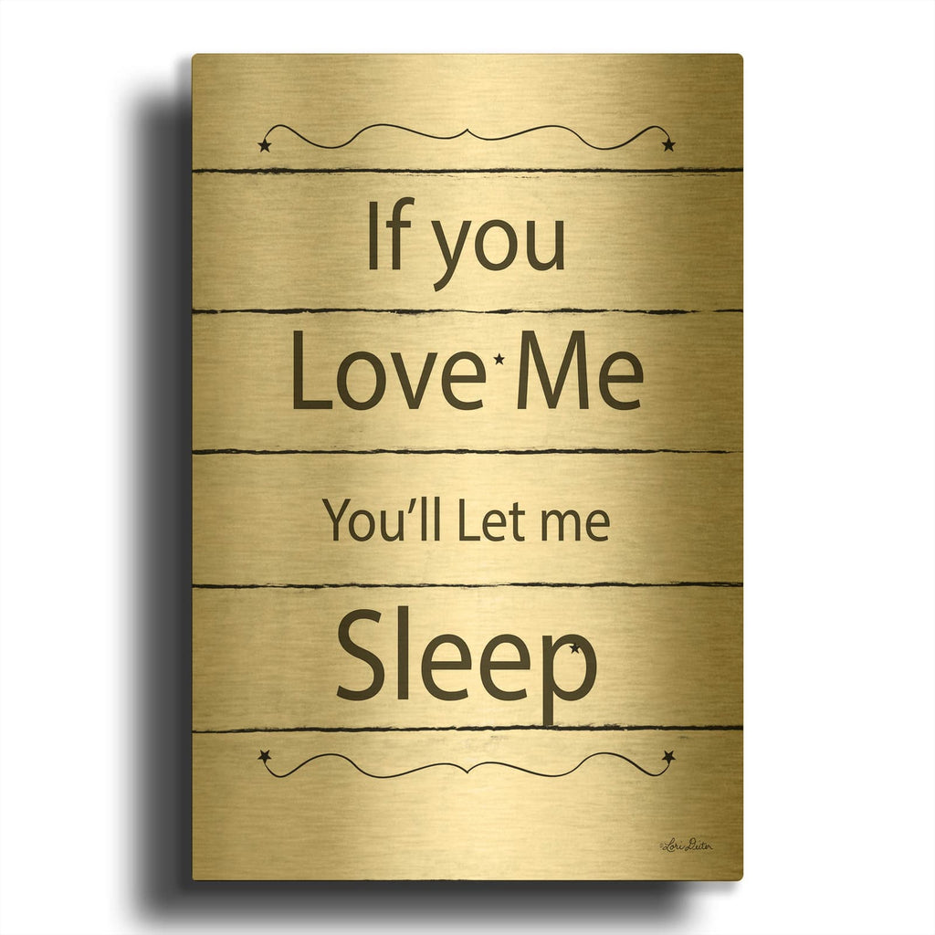 'Let Me Sleep' By Lori Deiter Gold Metal Wall Art