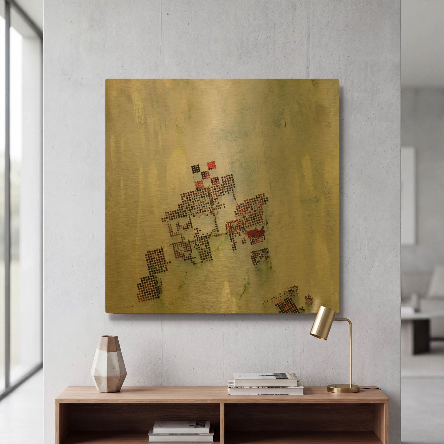 'Earth As Art Geometric Desert' By NASA Earth As Art Gold Metal Wall Art
