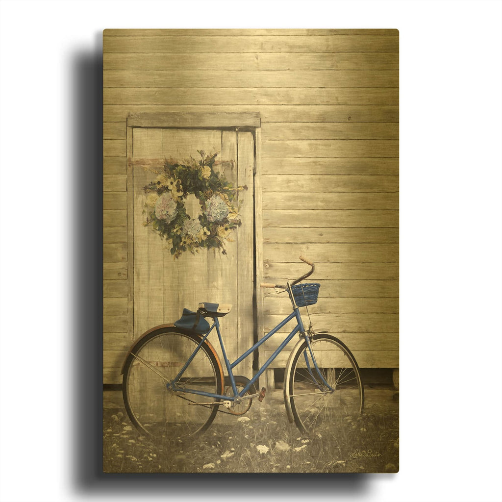 'Life is Like Riding a Bike' By Lori Deiter Gold Metal Wall Art