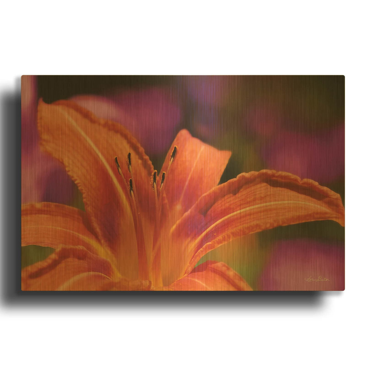 'Floral Pop V' By Lori Deiter Gold Metal Wall Art