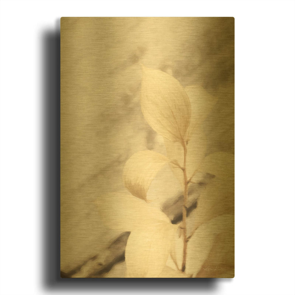 'Golden Leaves' By Lori Deiter Gold Metal Wall Art