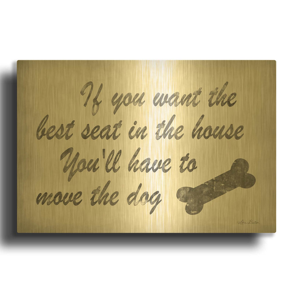 'The Best Seat' By Lori Deiter Gold Metal Wall Art