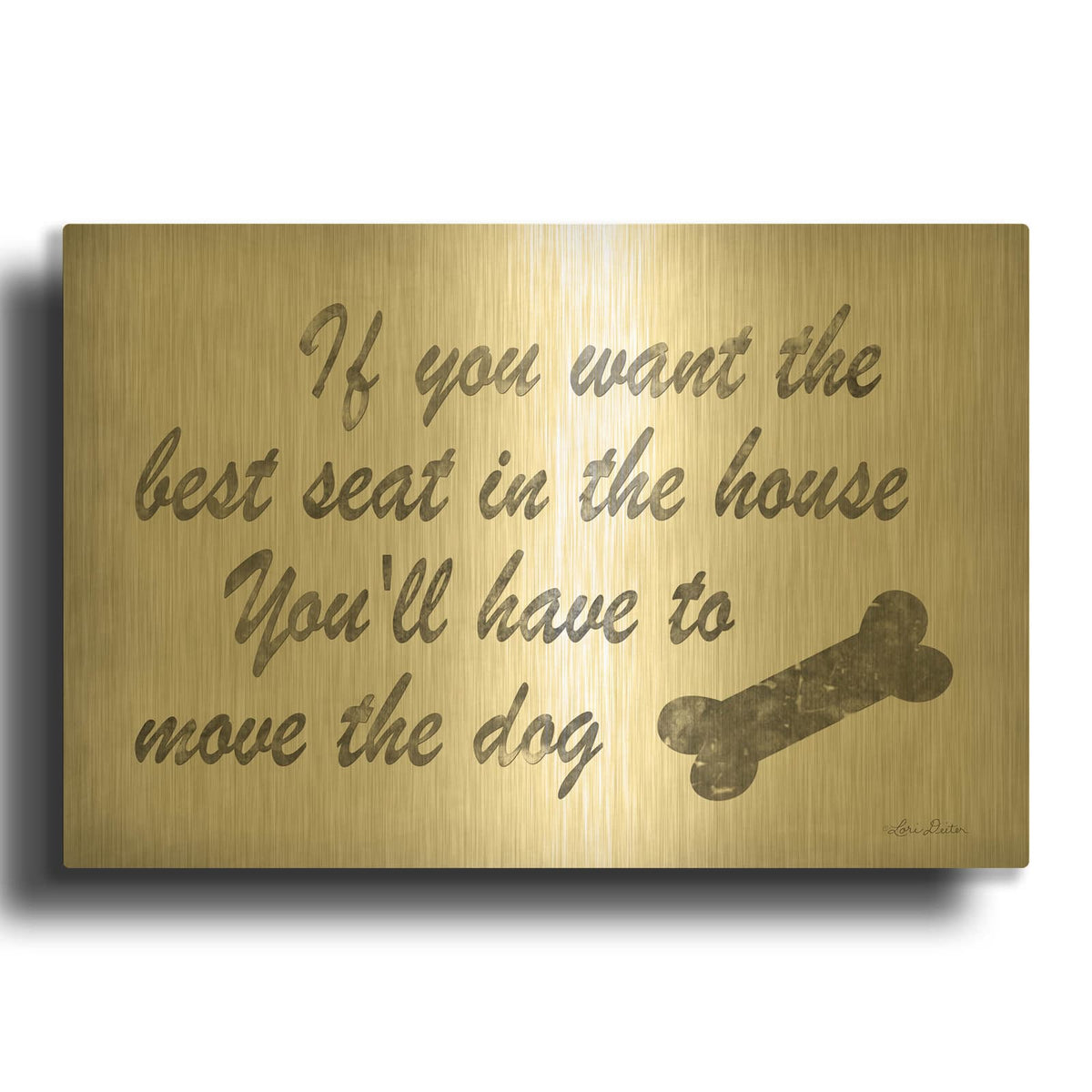 'The Best Seat' By Lori Deiter Gold Metal Wall Art
