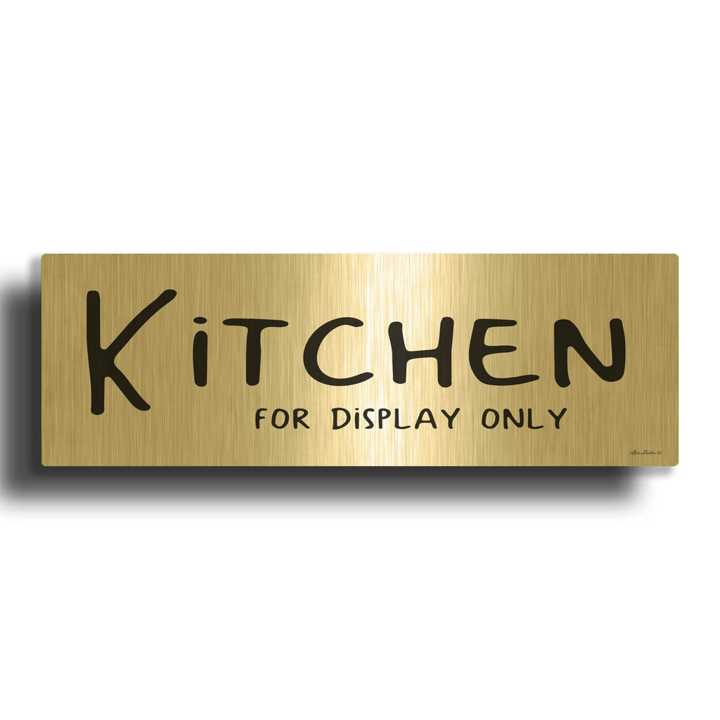 'Kitchen for Display Only' By Lori Deiter Gold Metal Wall Art