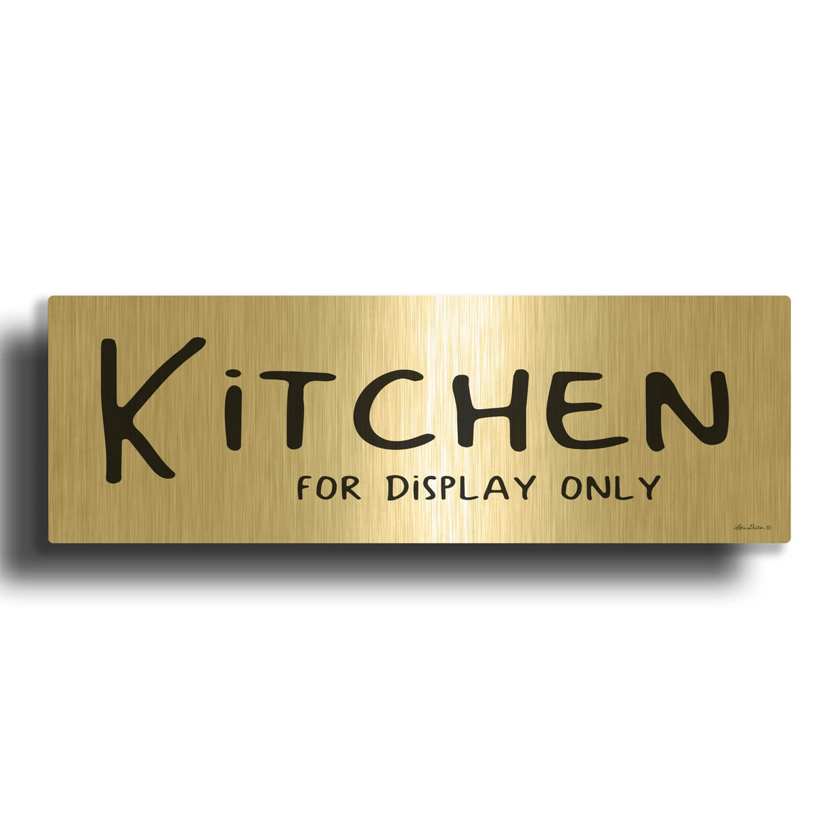 'Kitchen for Display Only' By Lori Deiter Gold Metal Wall Art