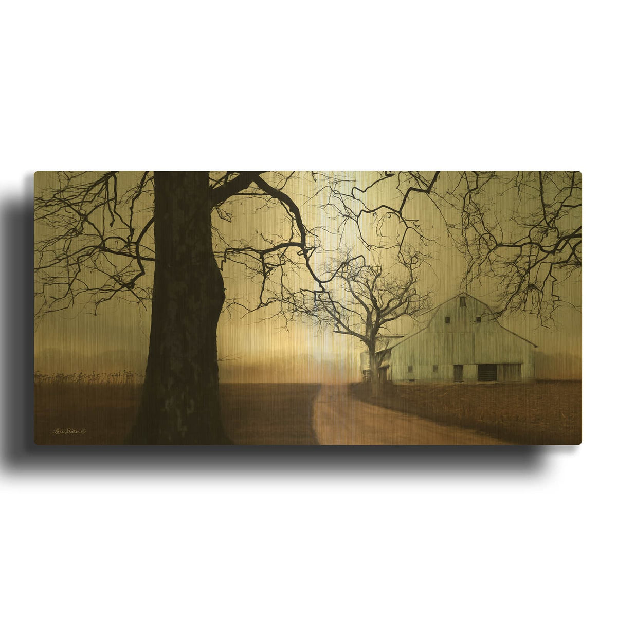 'Millersburg Sunrise' By Lori Deiter Gold Metal Wall Art
