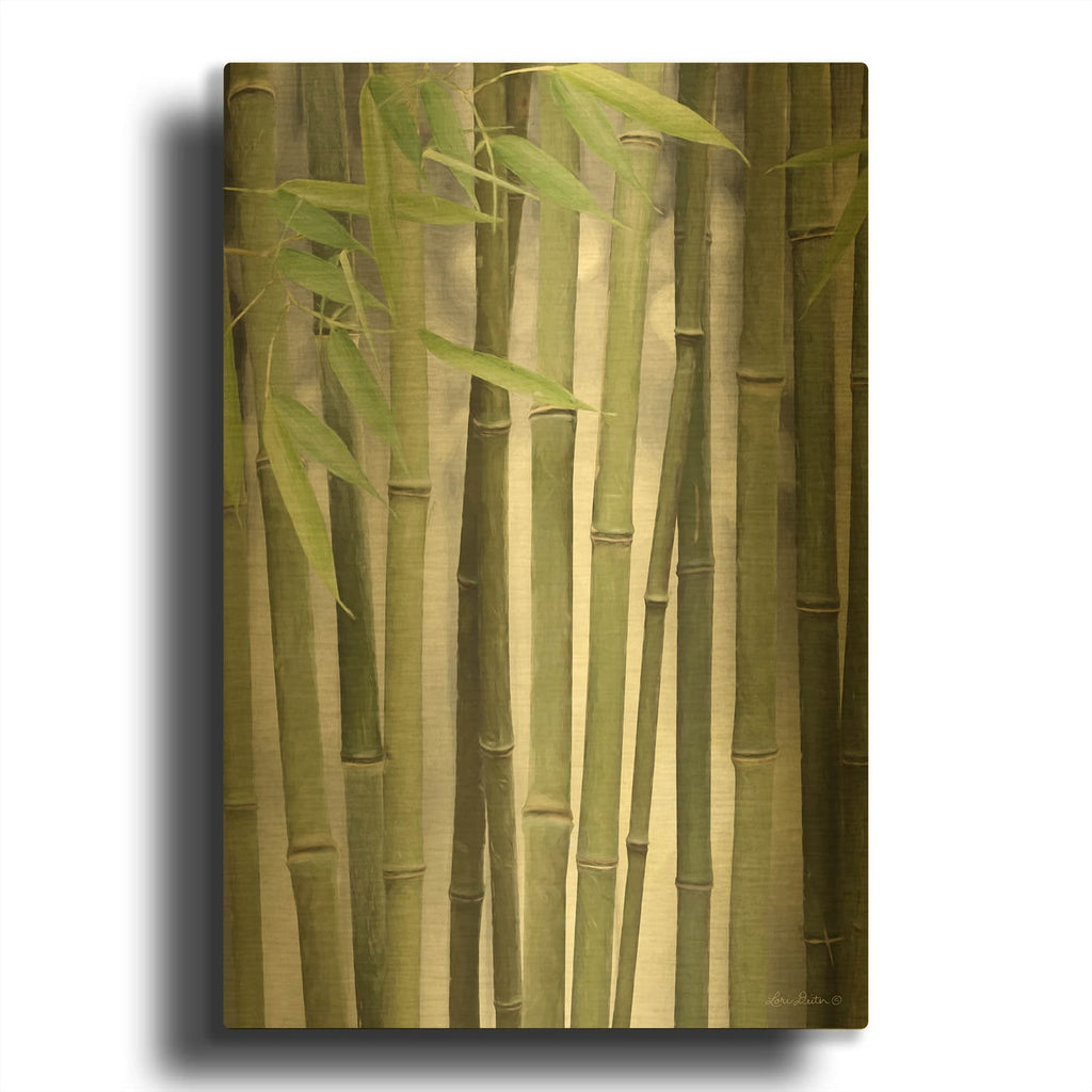 'Backlit Bamboo II' By Lori Deiter Gold Metal Wall Art