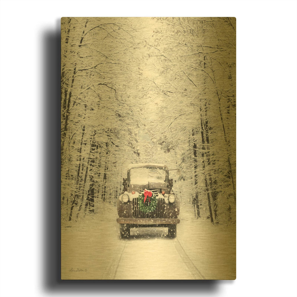'Antique Christmas' By Lori Deiter Gold Metal Wall Art